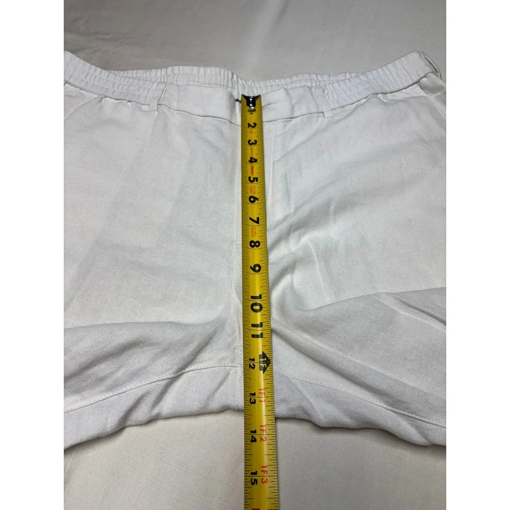 Banana Republic Athletic Linen Transition Pants White Mens 38x28 878276-02